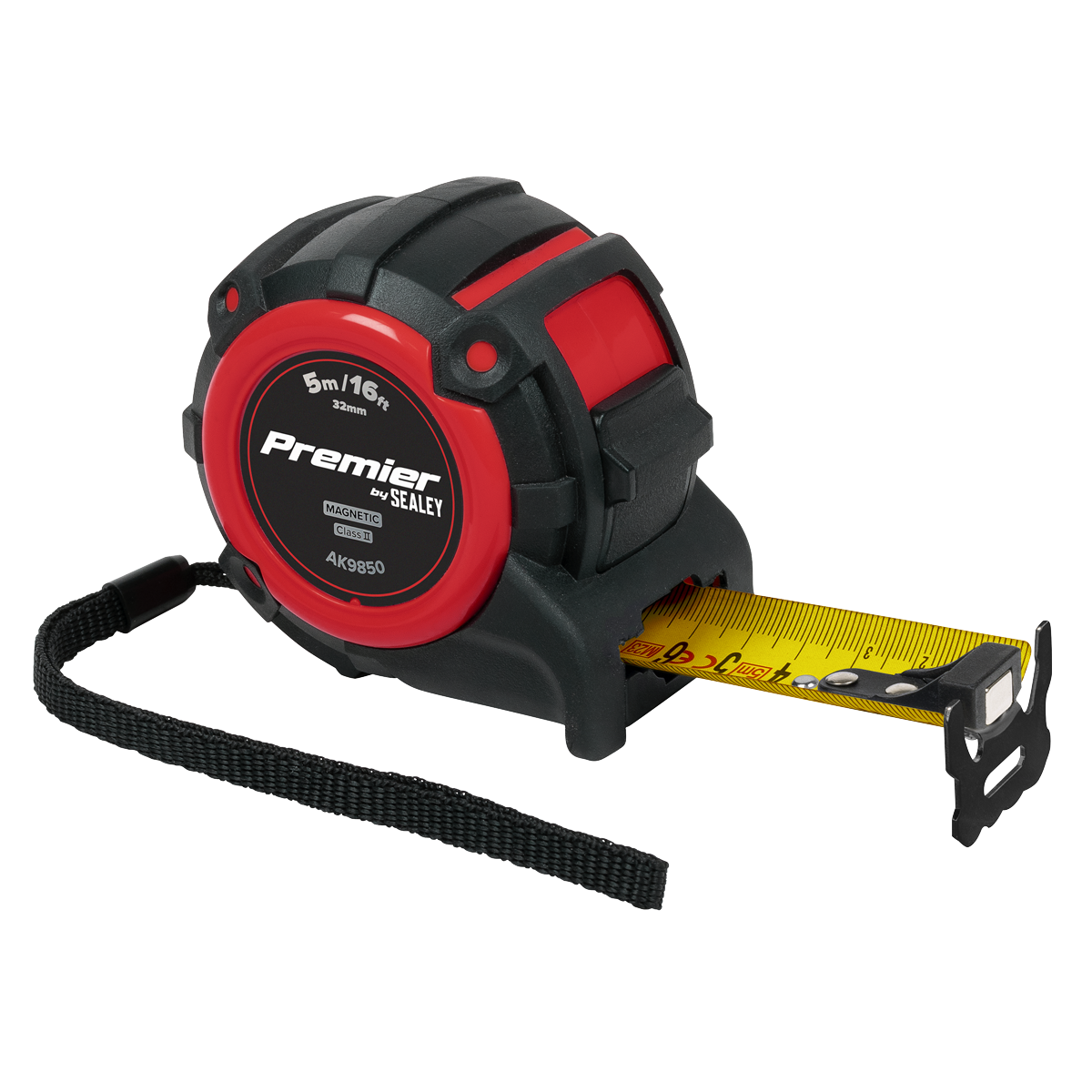 Sealey Metric/Imperial Tape Measure Extra-Wide Blade 5m(16ft) x 32mm AK9850