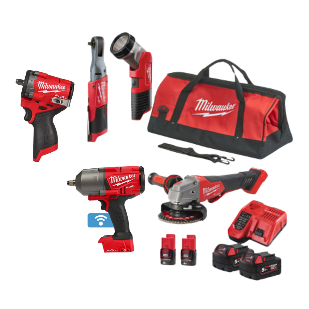 Milwaukee Mechanic's 5 Piece High Power Tool Kit