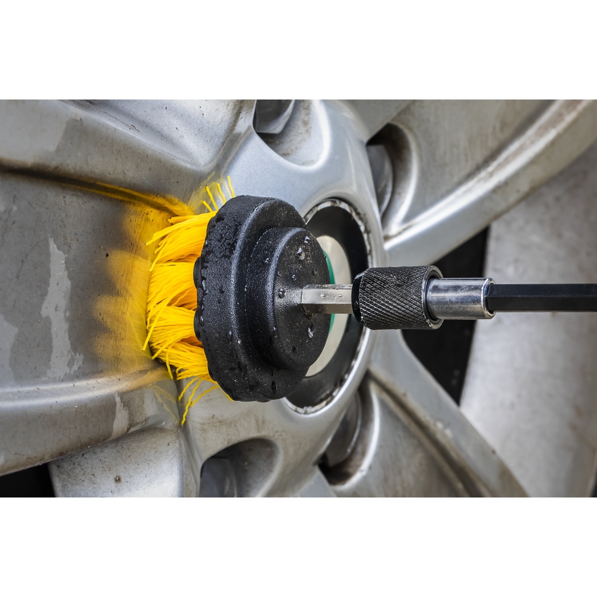 Sealey drill brush for cleaning car tyres