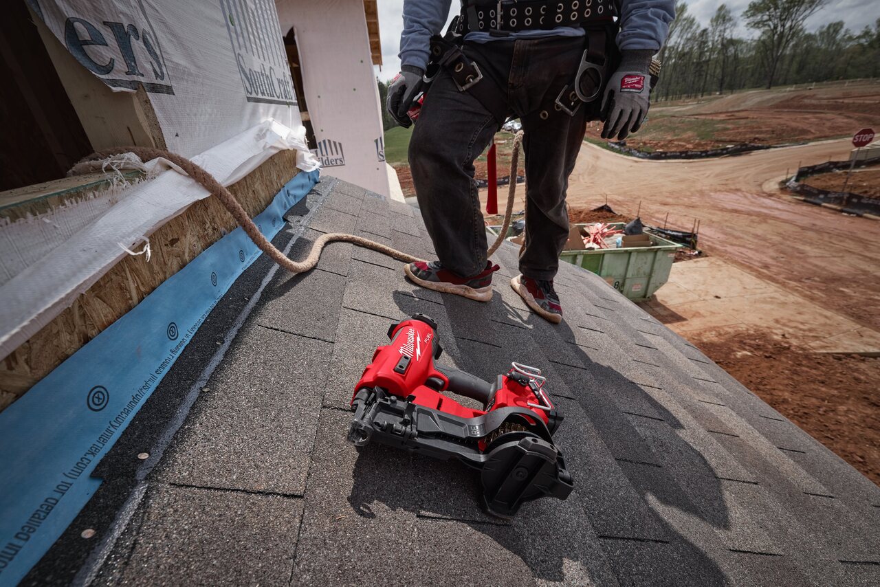 Milwaukee roofers nail gun