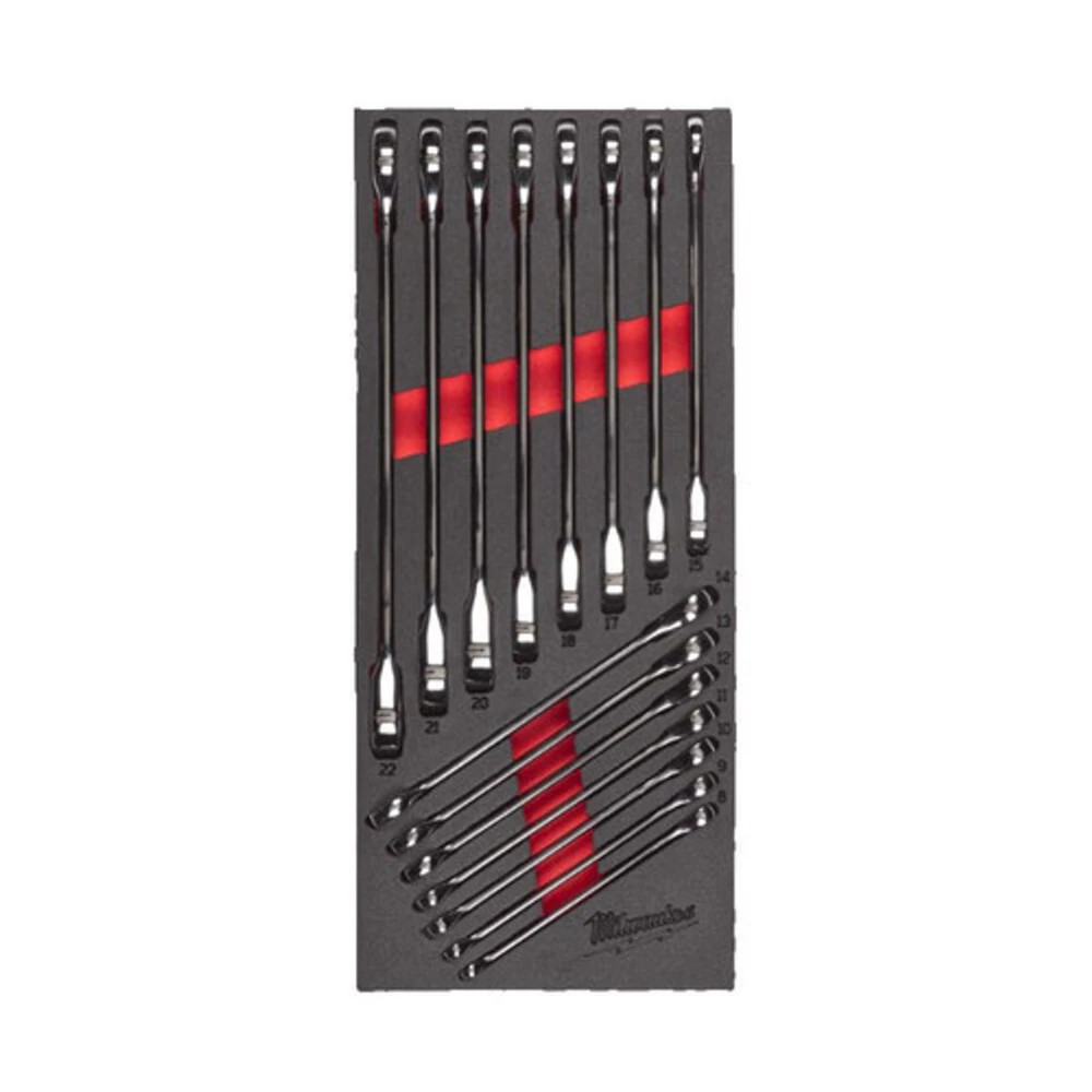 Milwaukee 15pc Maxbite Ratchet Spanner Set & Foam Insert 4932479828
