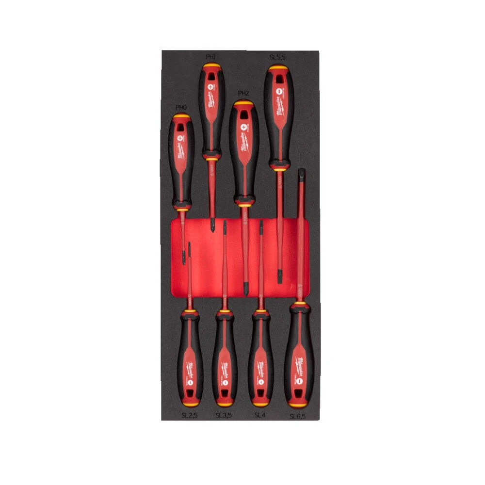 Milwaukee VDE Tri-Lobe Screwdriver Set Foam Insert 4932493249
