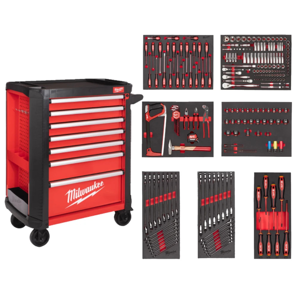 Milwaukee 227-Piece Roller Cabinet Tool Kit 4932478851