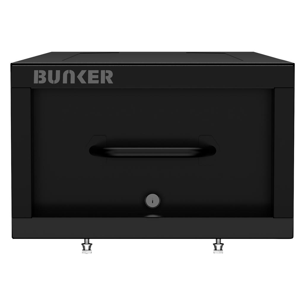 Easy access to tools in the van with these sliding van storage boxes