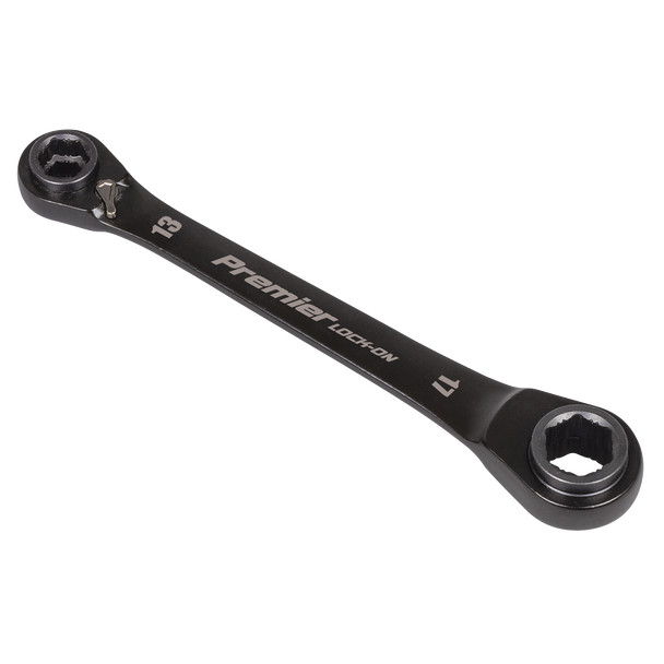 Sealey Premier Black 4-in-1 Reversible Lock-On™ Ratchet Ring Spanner AK63923