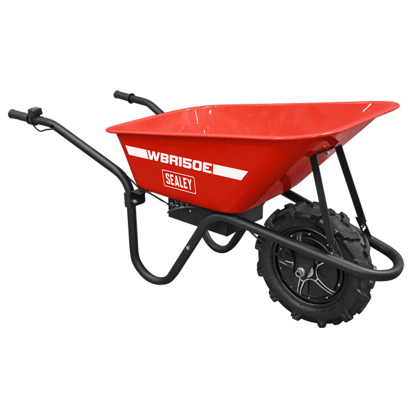 Easy to use electric wheelbarrow on farms and garden landscaping