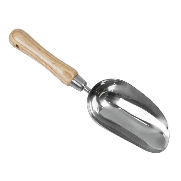 Garden scoop to help planting flowers