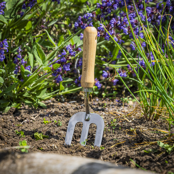 Sealey Premier Garden Hand Fork with Ash Handle & Stainless Steel Tines GTWH007