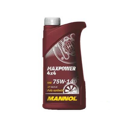 MANNOL 1L MAXPOWER 4X4 75W-140 Fully Synthetic Gear Oil, Endures extreme loads and protects against thermal degradation and oxidation.