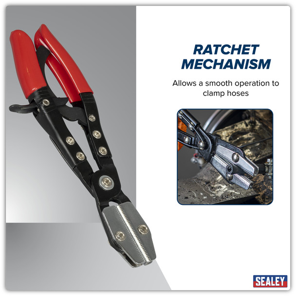 ratchet clamps help to enhances secure gripping on hoses