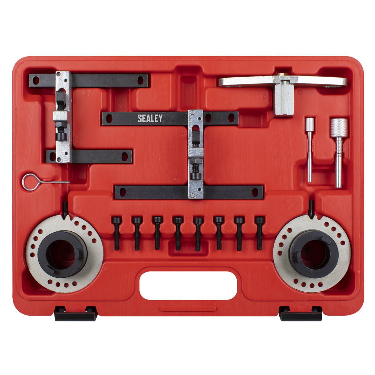 ESSENTIAL TOOLS - Contains tools vital for setting and locking the engine and for setting the position of the variable camshaft timing units