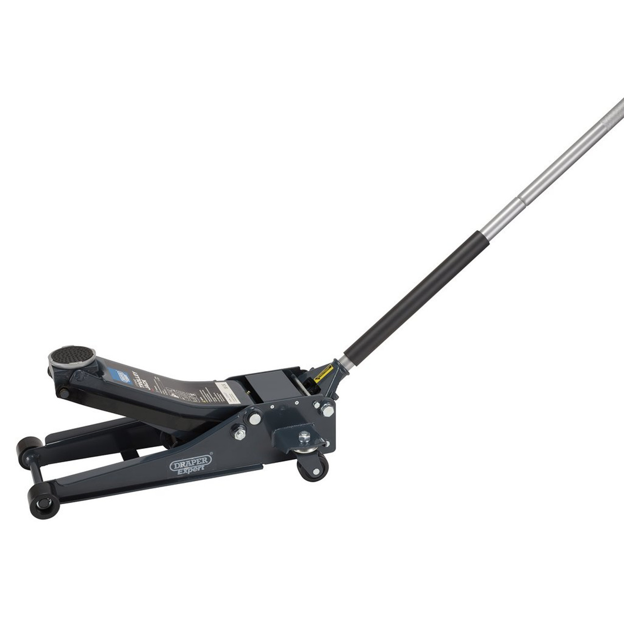 Draper slow profile trolley jack with minimum height 83mm