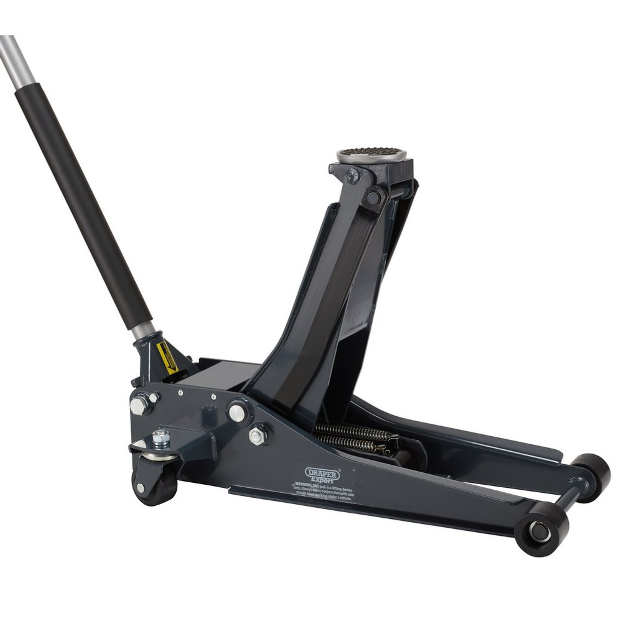 Draper slow profile trolley jack with max height 500mm