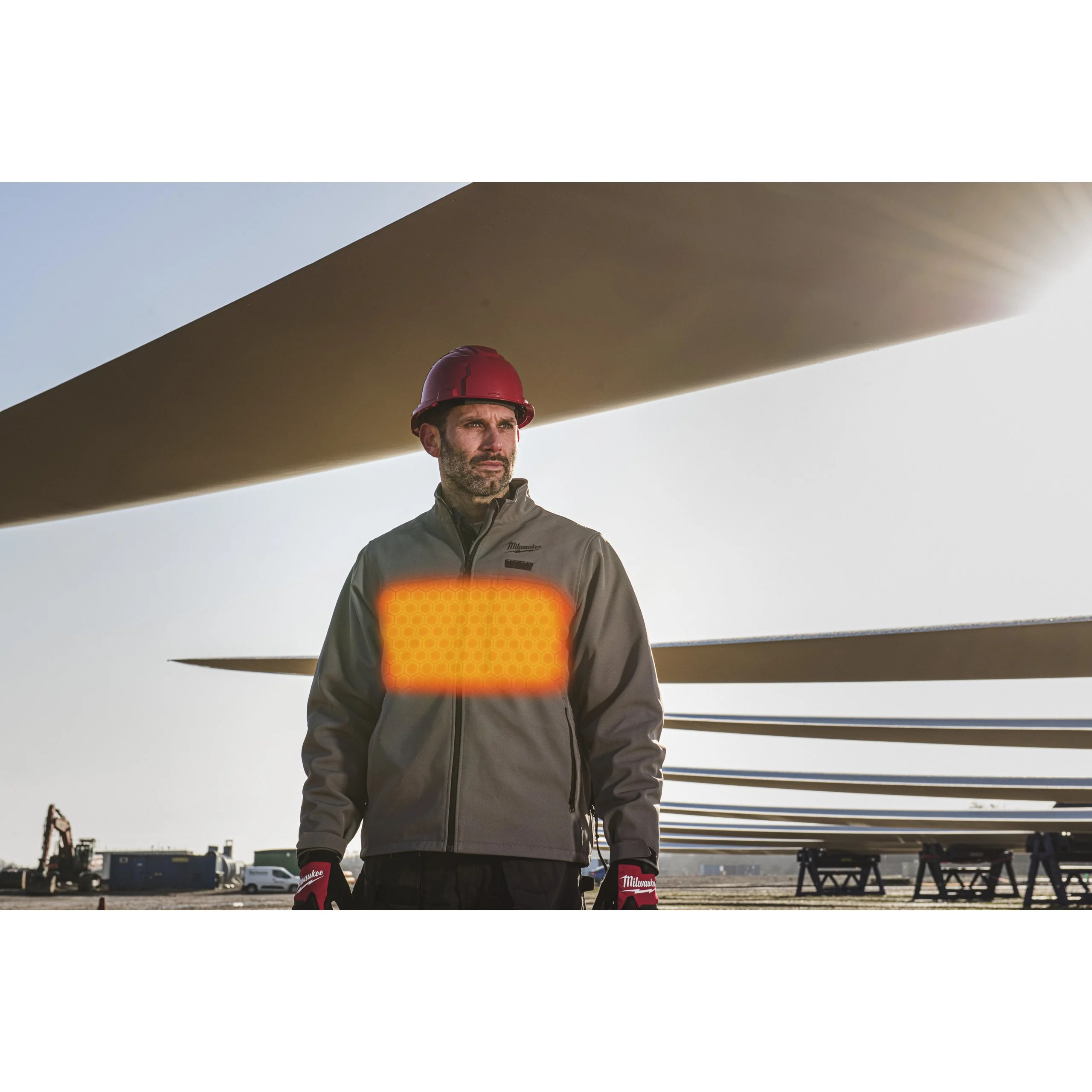 Milwaukee M12 Hexon Heated Grey Work Jacket M12HJGR6-0