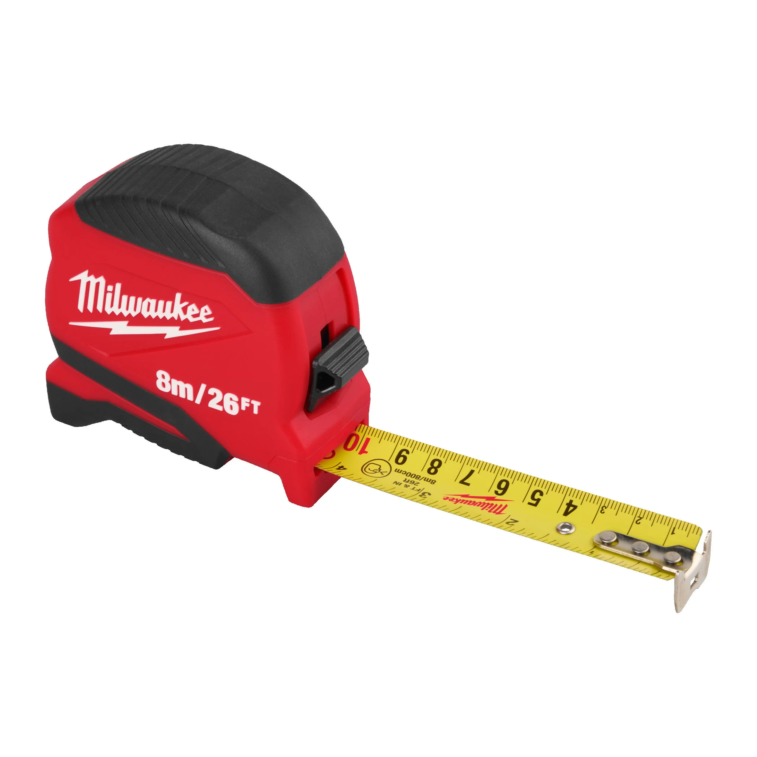 Milwaukee anti tear measuring tape with finger stop 4932498781