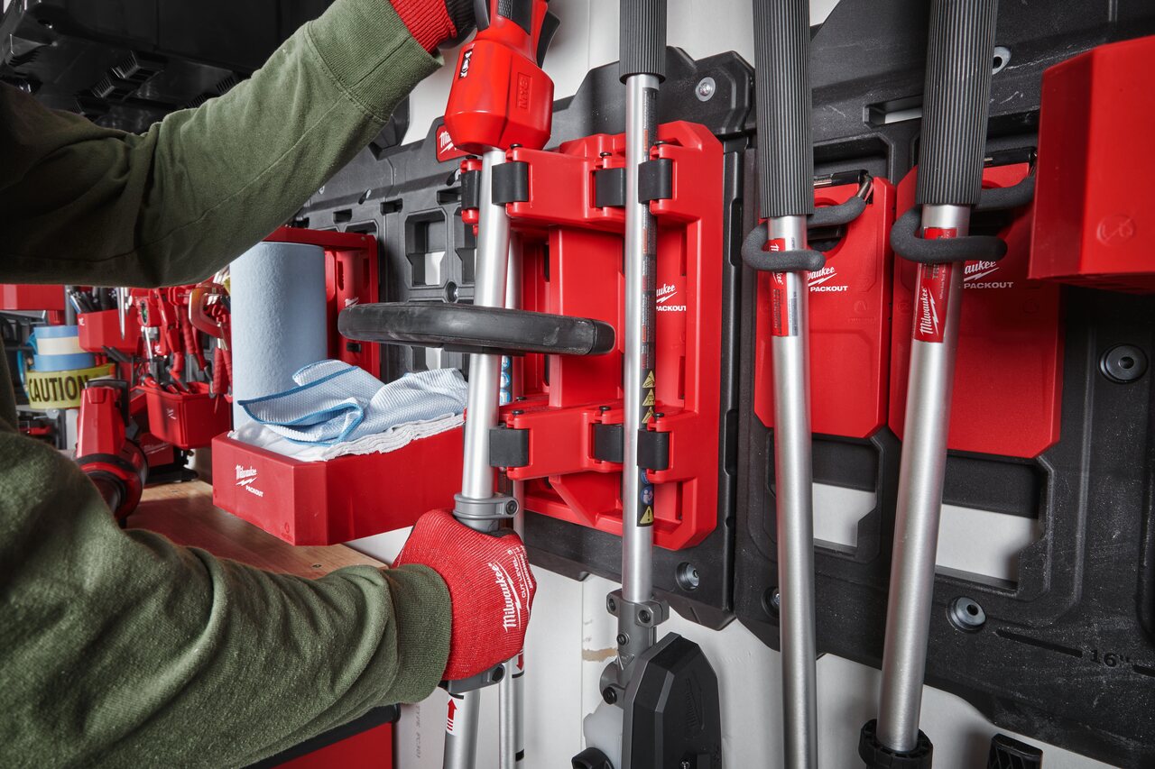 Milwaukee mounted storage system that fits 3 Quik Lok Attachments