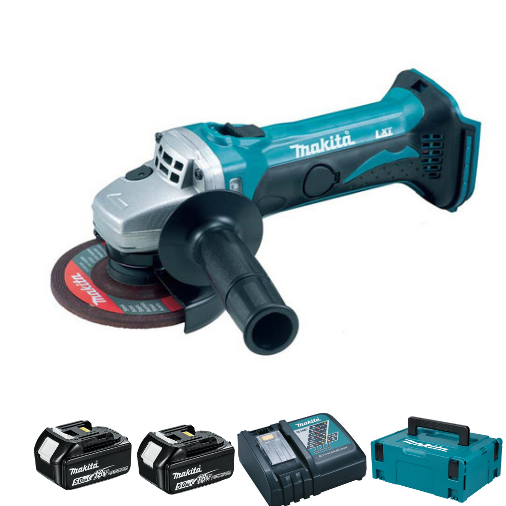 Makita DGA452STJ 18v LXT Cordless 115mm Angle Grinder Kit