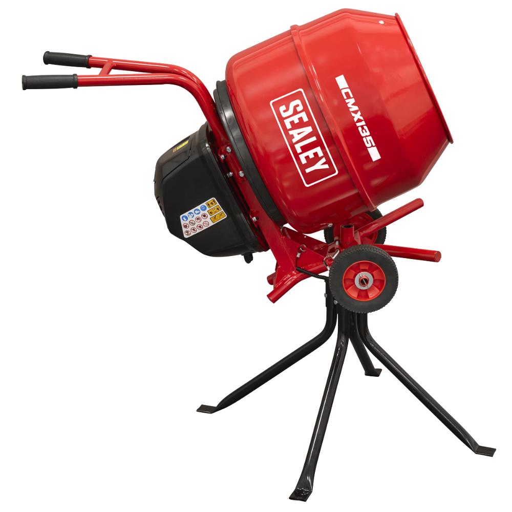 Sealey 135L Cement Mixer with Stand 550W CMX135