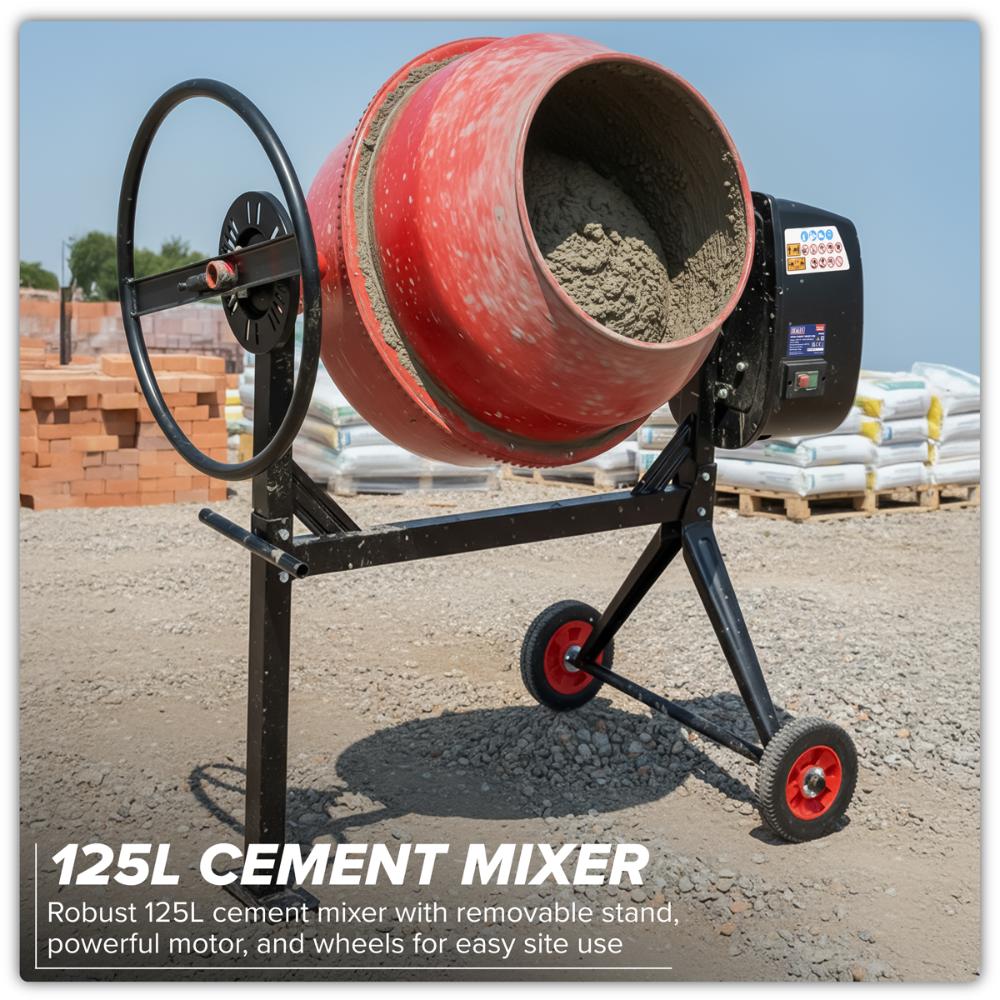 Sealey 125L Cement Mixer 550W/230V CMX125