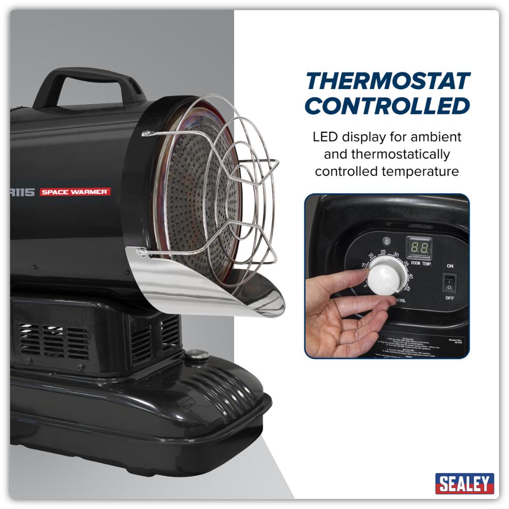 Sealey Infrared Space Warmer Kerosene/Diesel Heater 51,000Btu/hr IR115