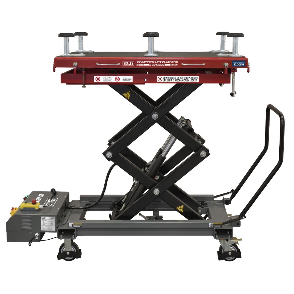 Sealey High Lift EV Battery Lift/Hydraulic Platform Truck 1200kg Capacity EVBT1200