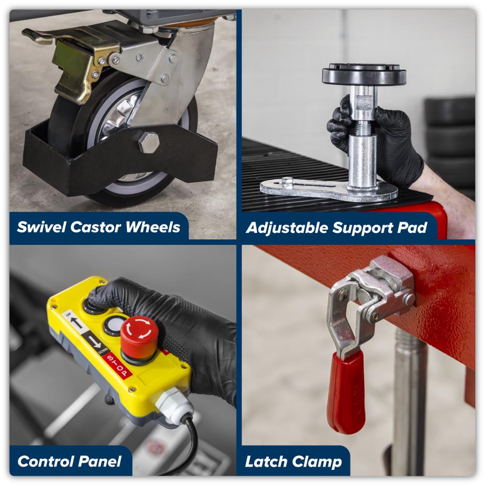 HIGH LIFT VERSION - 1780mm Maximum platform height.