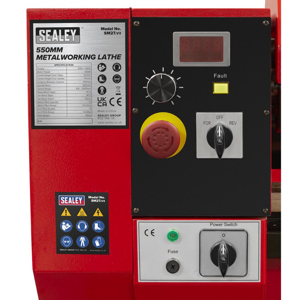 Sealey Metalworking Lathe 500mm Between Centres with Floor Stand SM27COMBO