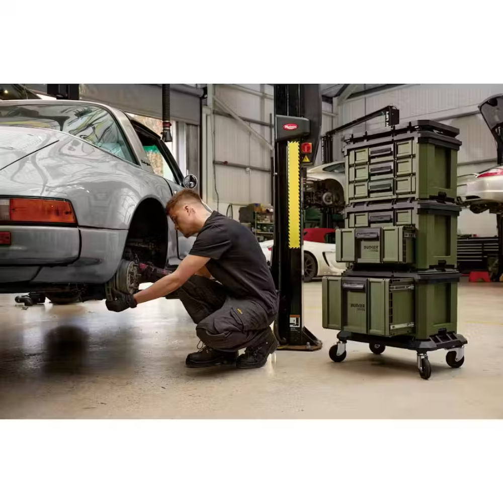 Auto locking drawers with smooth ball bearing operation