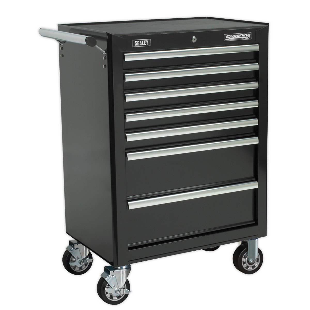 AP26479TB - 7 Drawer Rollcab with Ball-Bearing Slides - Black