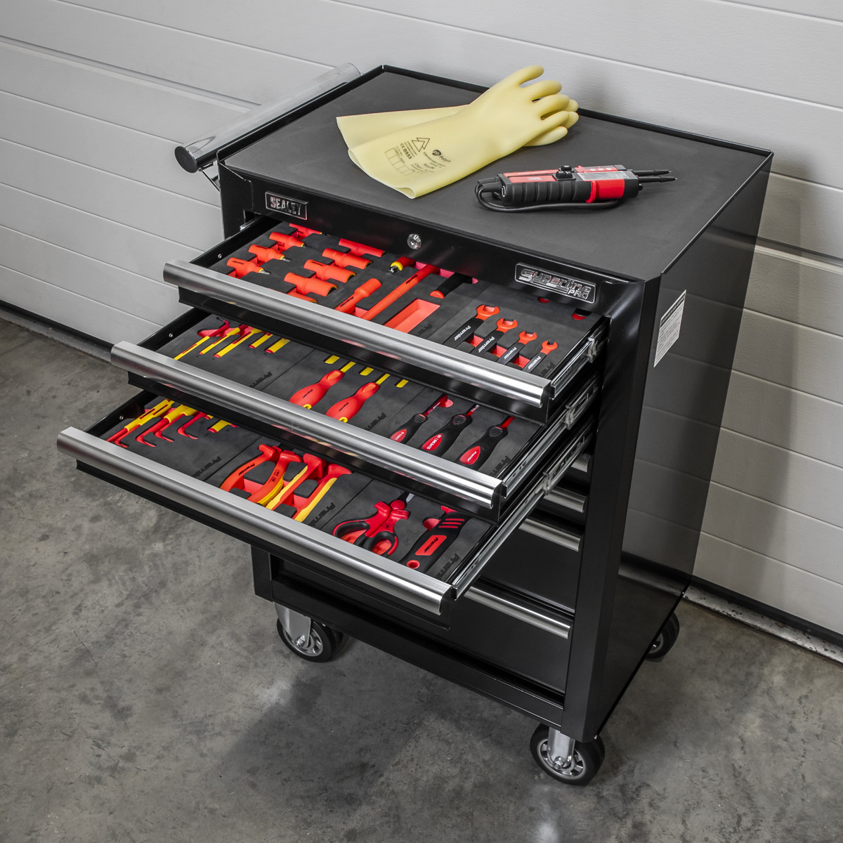 Sealey Rollcab 7 Drawer with Insulated Tool Kit 63pc TBTECOMBO2