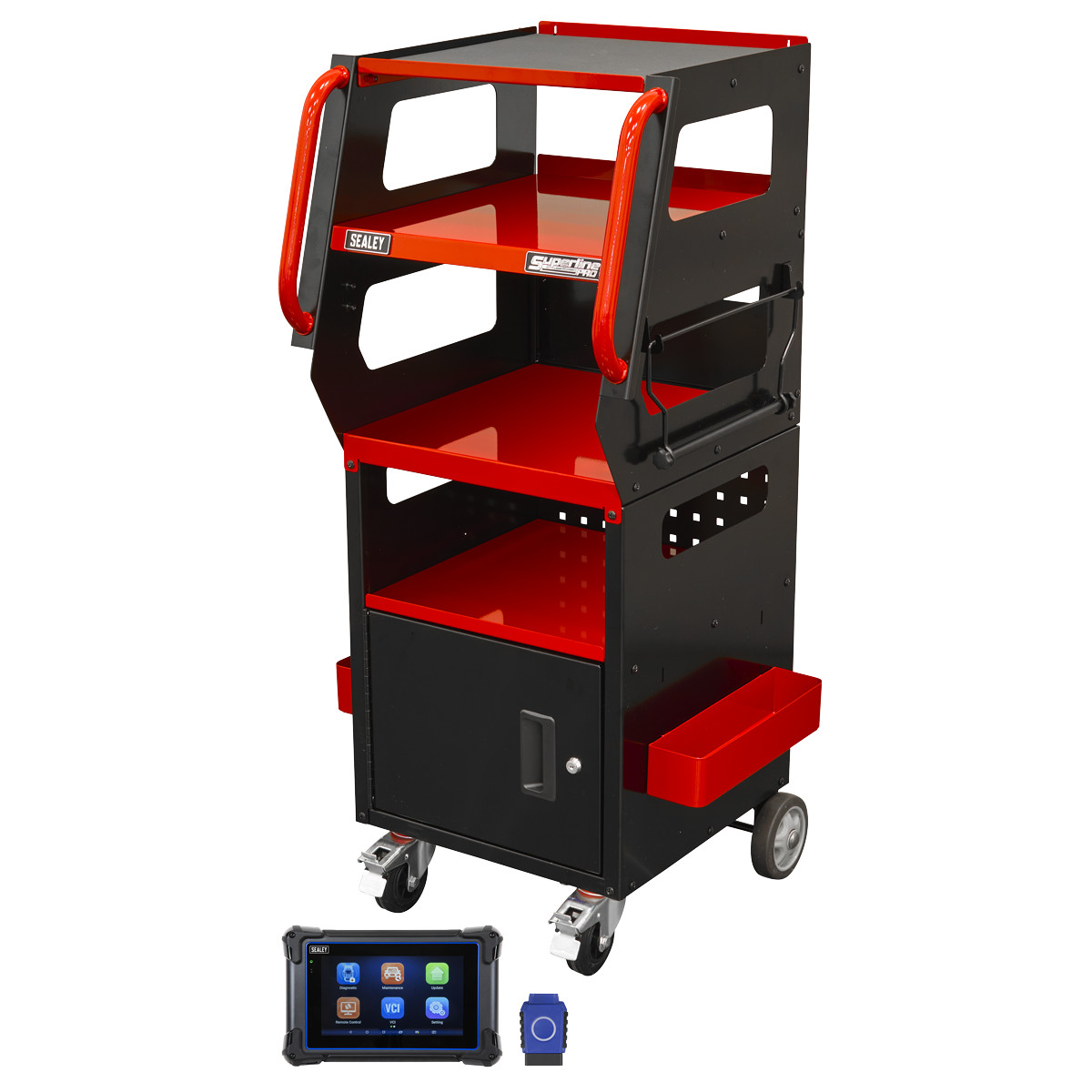 Sealey Diagnostic Tablet & Trolley - Red SDS1R