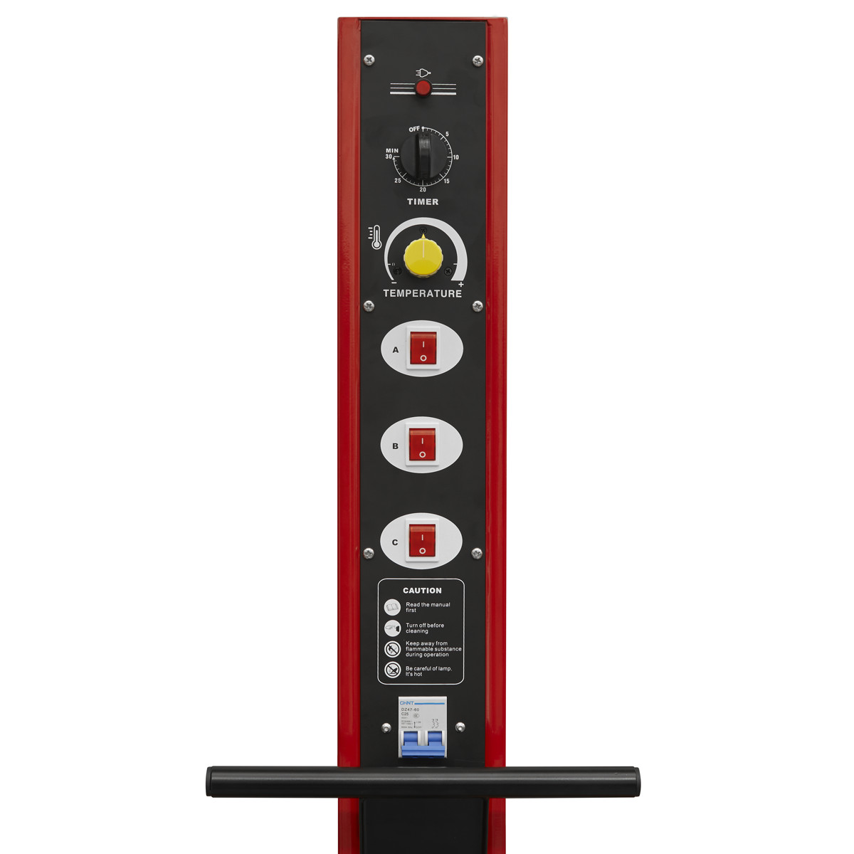 MANOEUVRABLE LAMPS - This flexible system allows each heater to be adjusted and locked in position around the contours of the vehicle, ensuring maximum area coverage