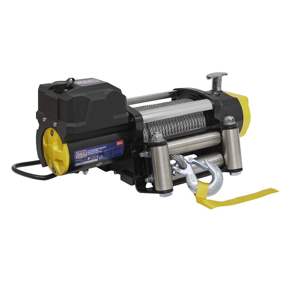 Sealey Premier Industrial Recovery Winch 5675kg (12500lb) Line Pull 12V RW5675