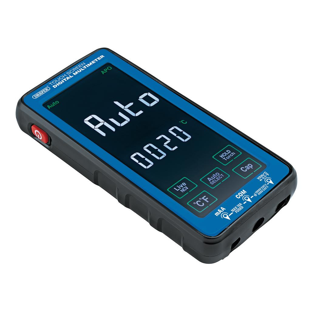 digital multimeter has a large easy-to-read LCD touch screen with analogue bar display