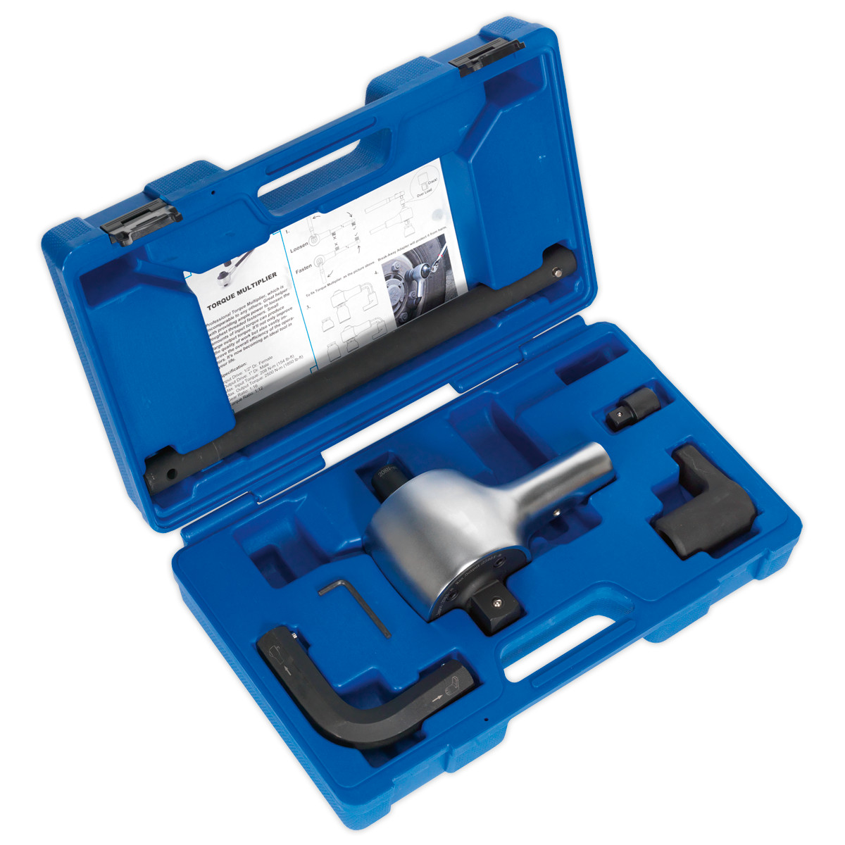 Robust construction with 1/2"Sq drive female input and 1"Sq drive male output