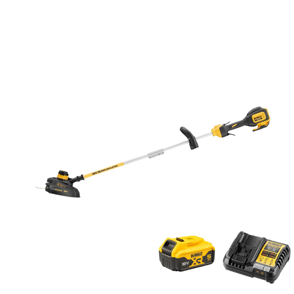 DeWalt 18v XR Split Shaft Brushless String Grass Trimmer Kit DCM561P1S-GB