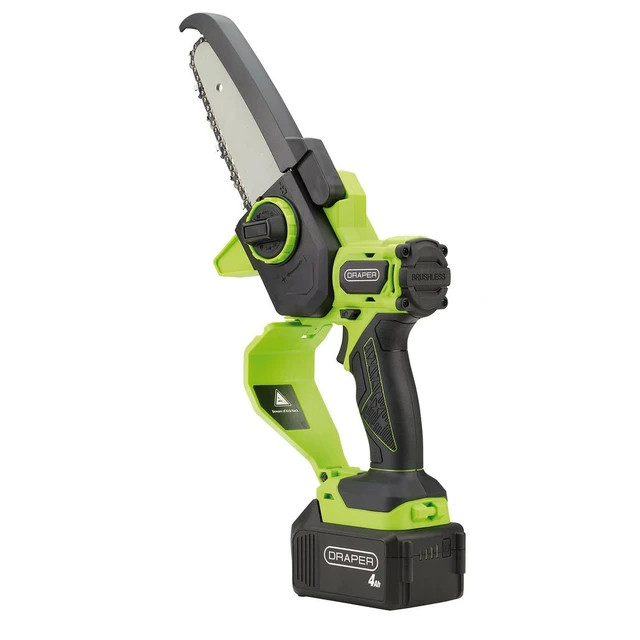 Draper cordless pruning saw with 4.0Ah battery and charger