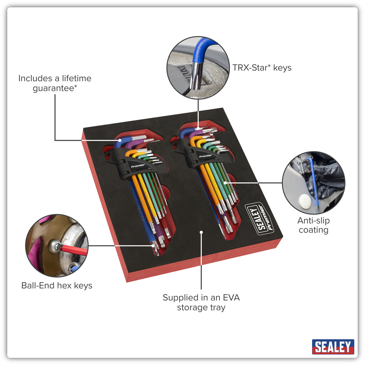 Sealey Ball-End hex keys set