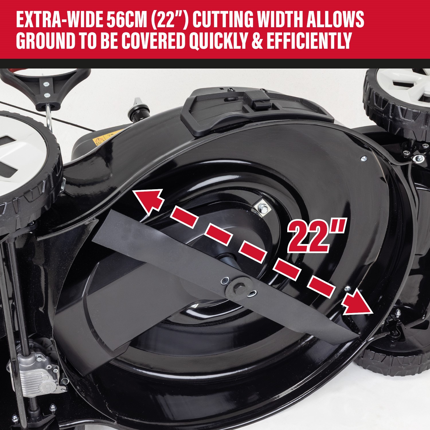 SIP  lawnmower with 22" width cutting diameter