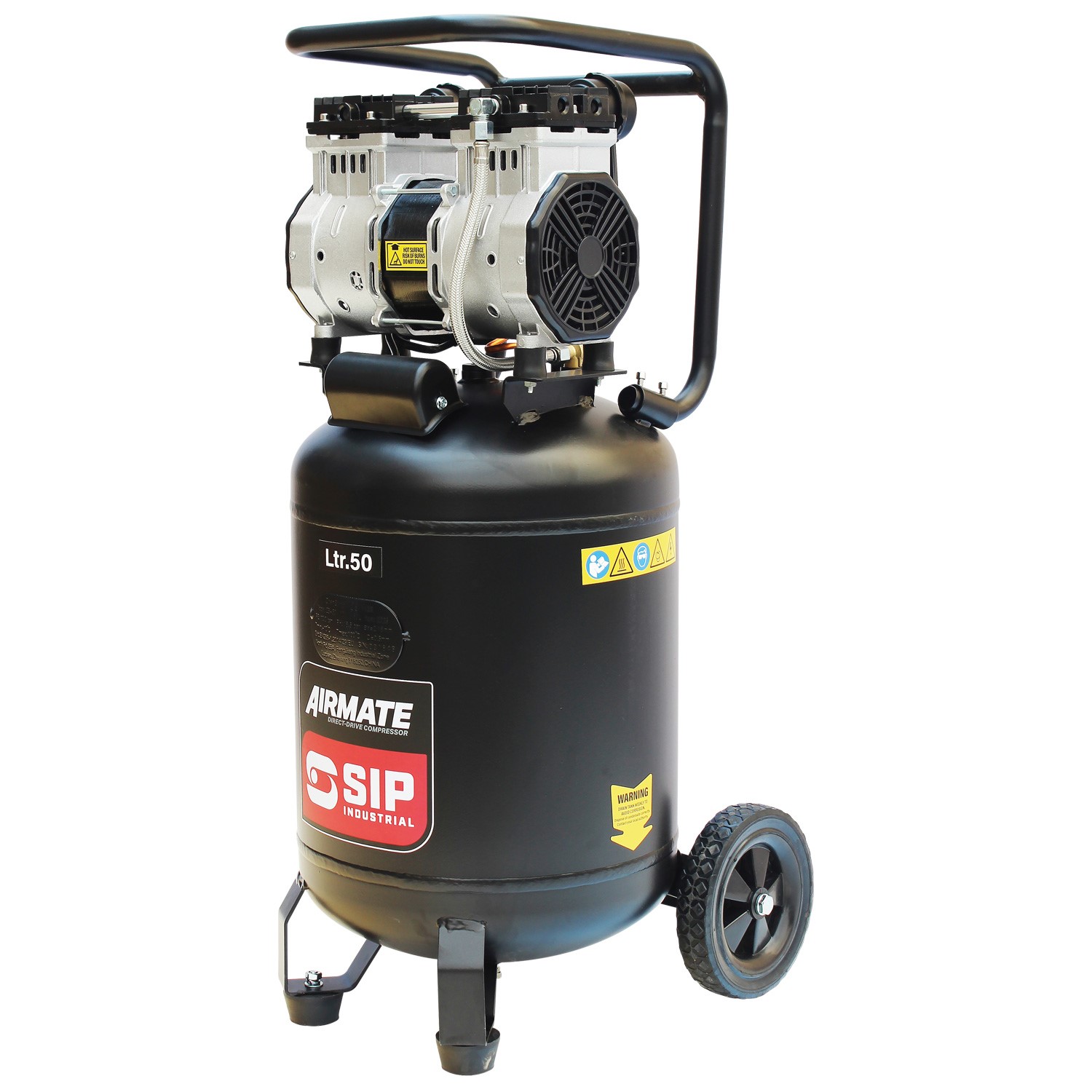 low noise SIP vertical 50 litre air compressor