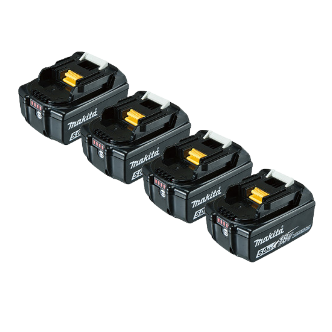 Makita 18v LXT 5.0Ah x4 Batteries Kit with Charger 197627-6