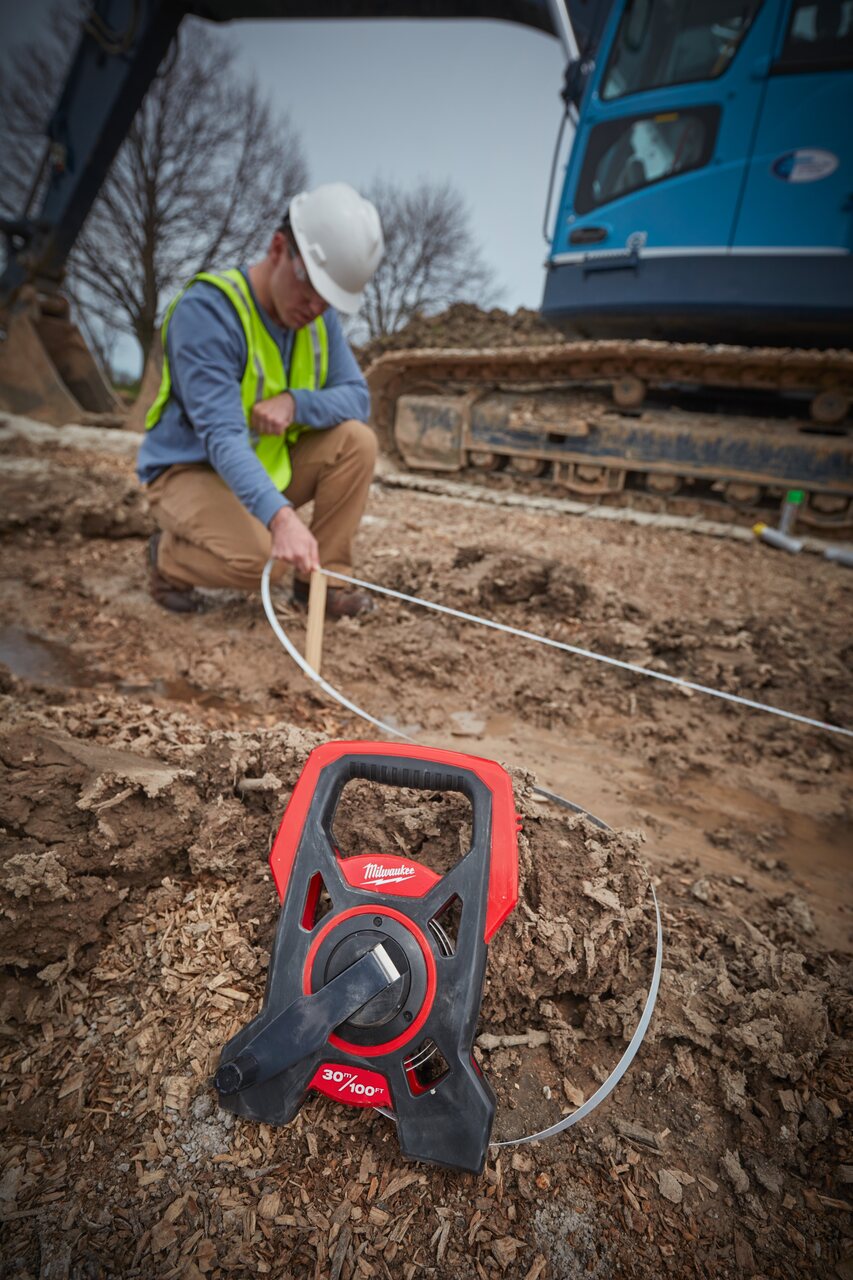 jobsite measuring open reel tape