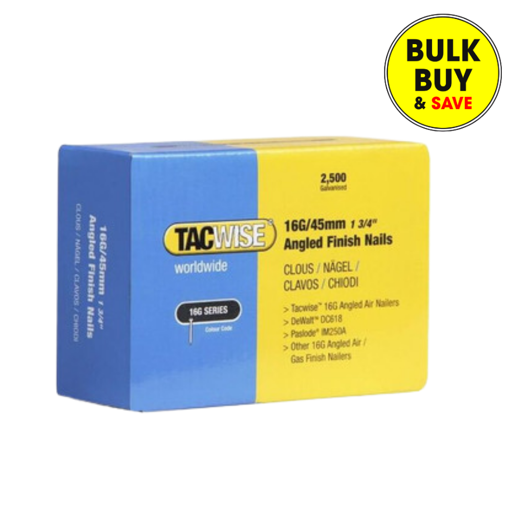 Tacwise 16G/45mm Galvanised Angled Finish Nails  0771