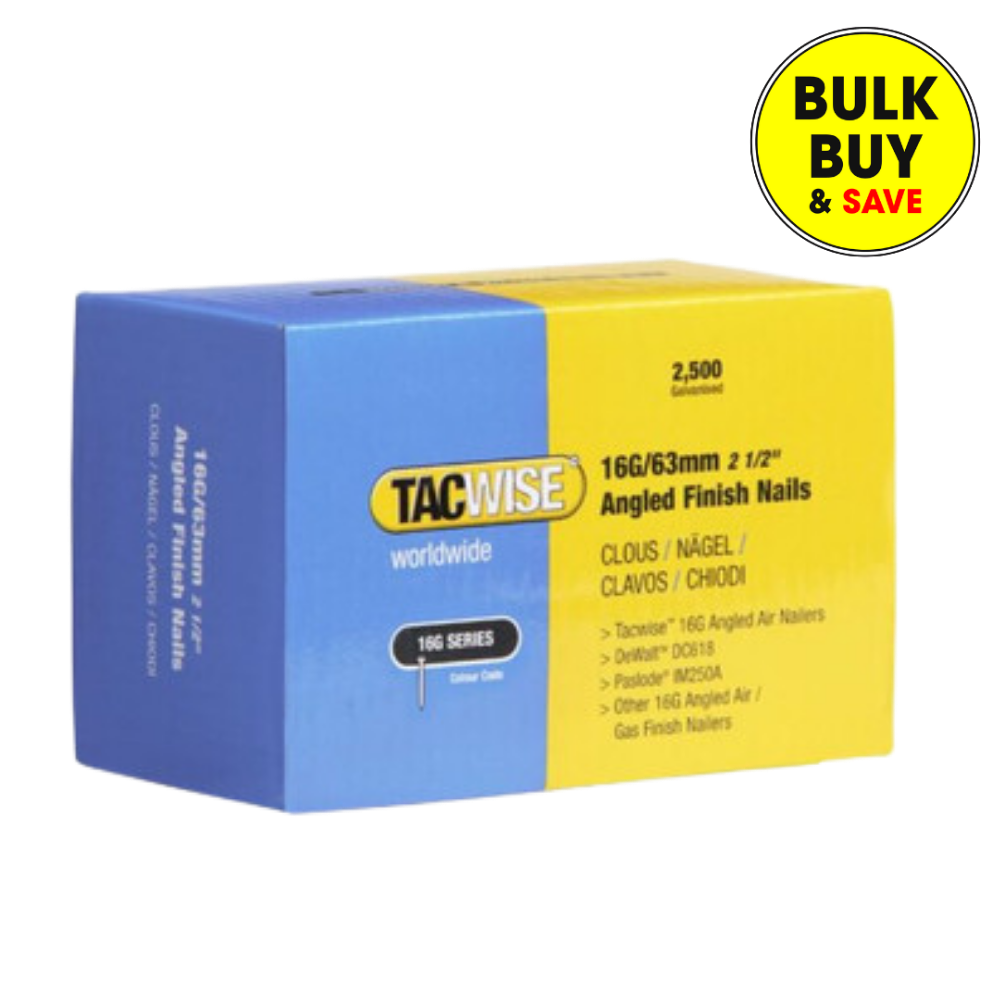 Tacwise 16G/63mm Galvanised Angled Finish Nails  0773