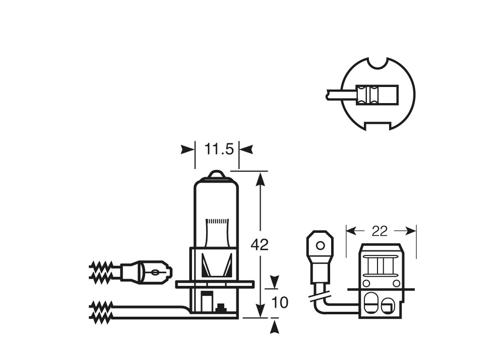 Replacement headlamp car bulb