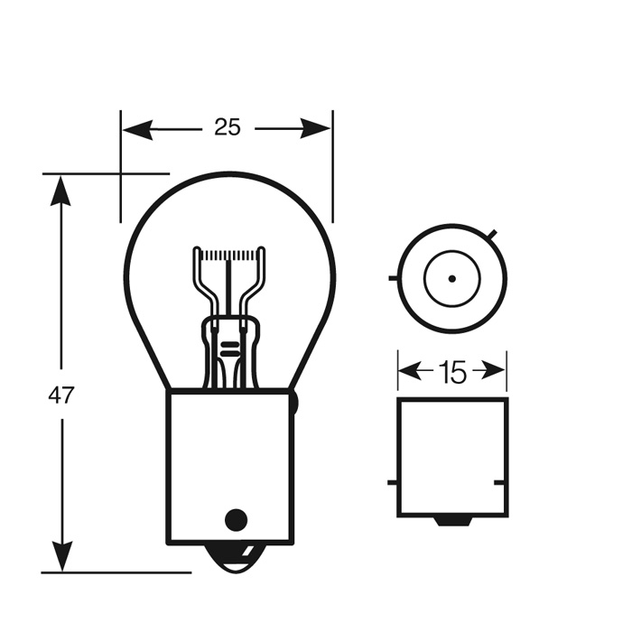 Replacement Amber Indicator light bulb