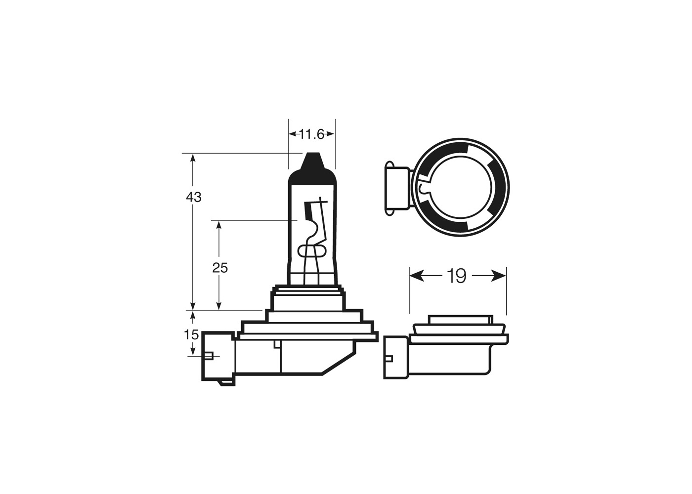 Replacement car vehicle  Headlight Bulb R708