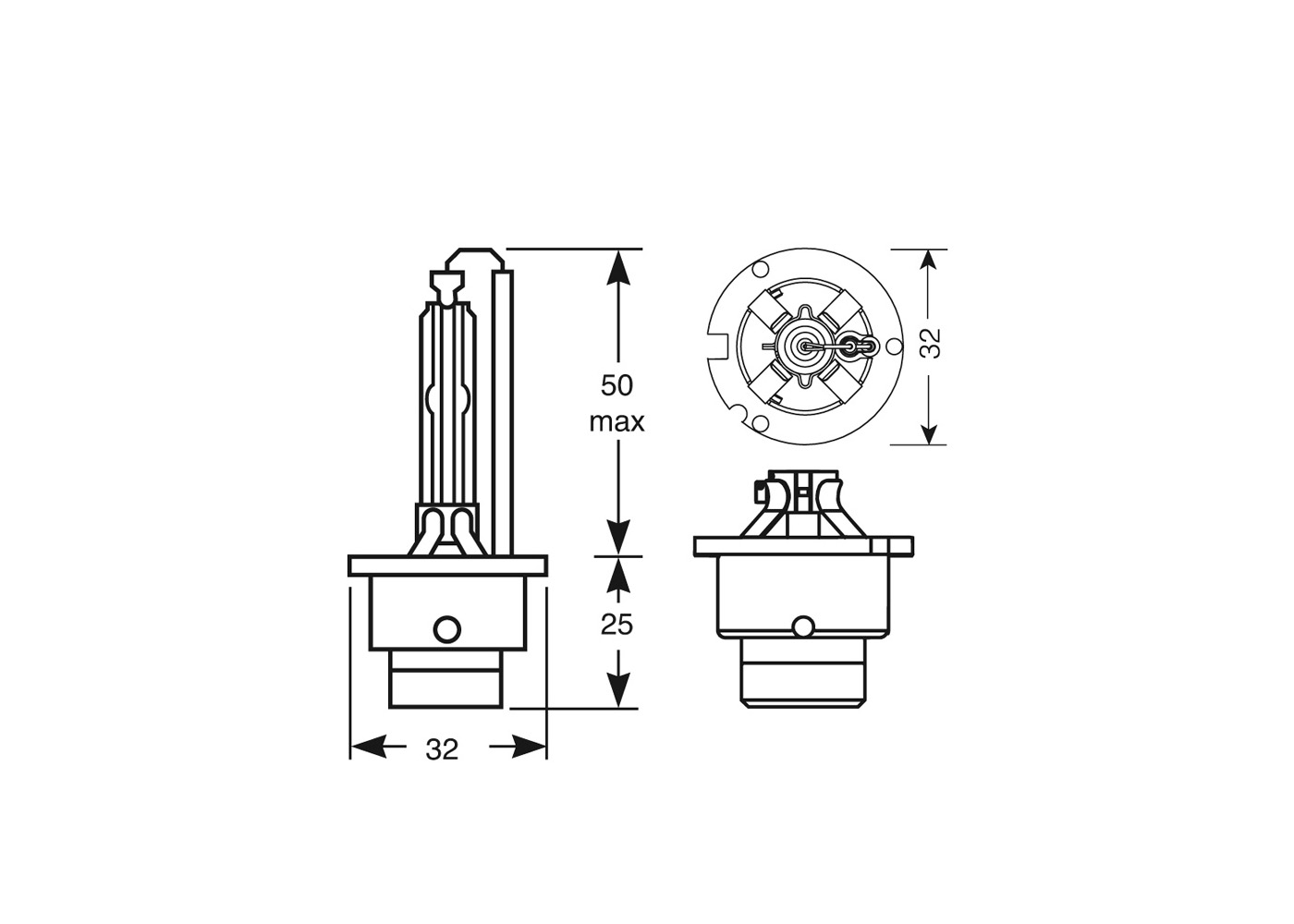Replacement 12V D2S 85V headlamp light bulb