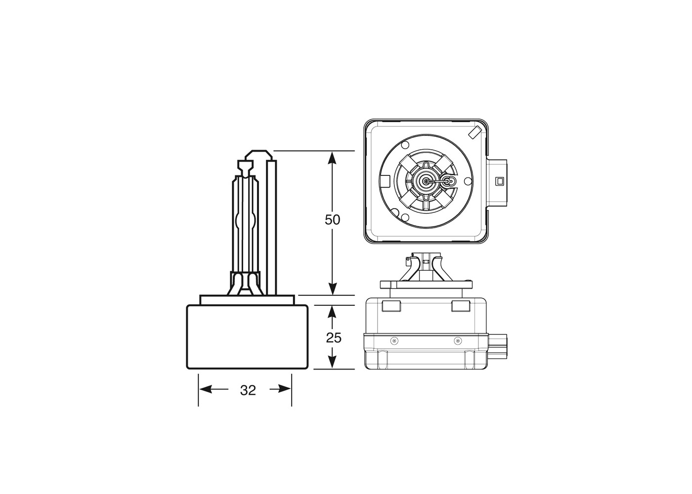 Replacement ring headlamp light bulb
