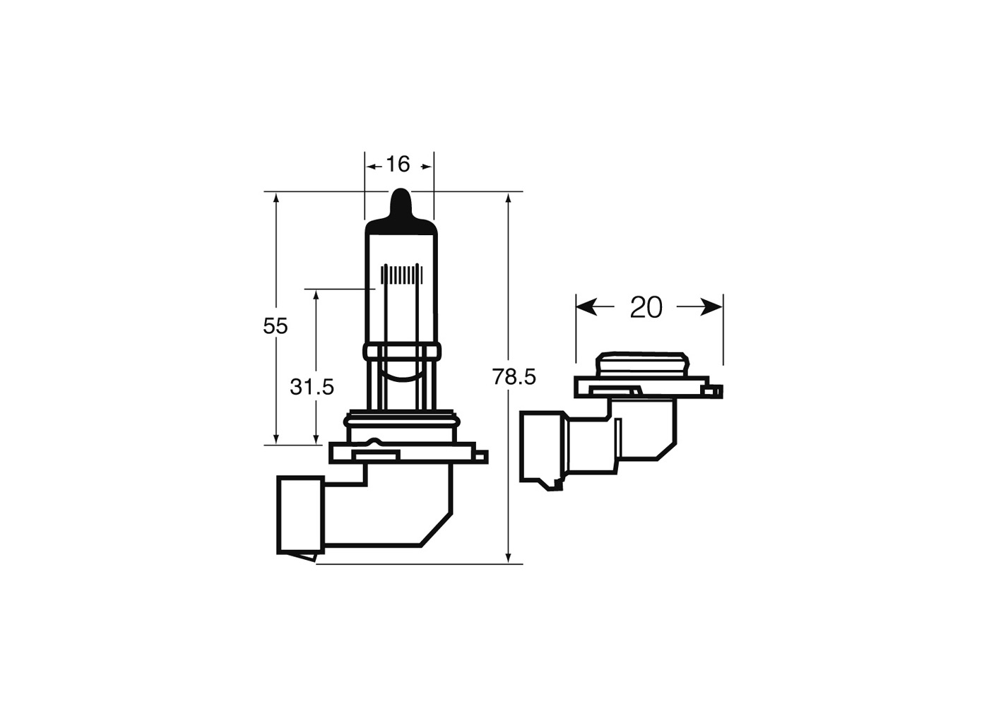 Replacement car Halogen Headlight light bulb